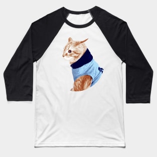 Cat in Sweater Baseball T-Shirt